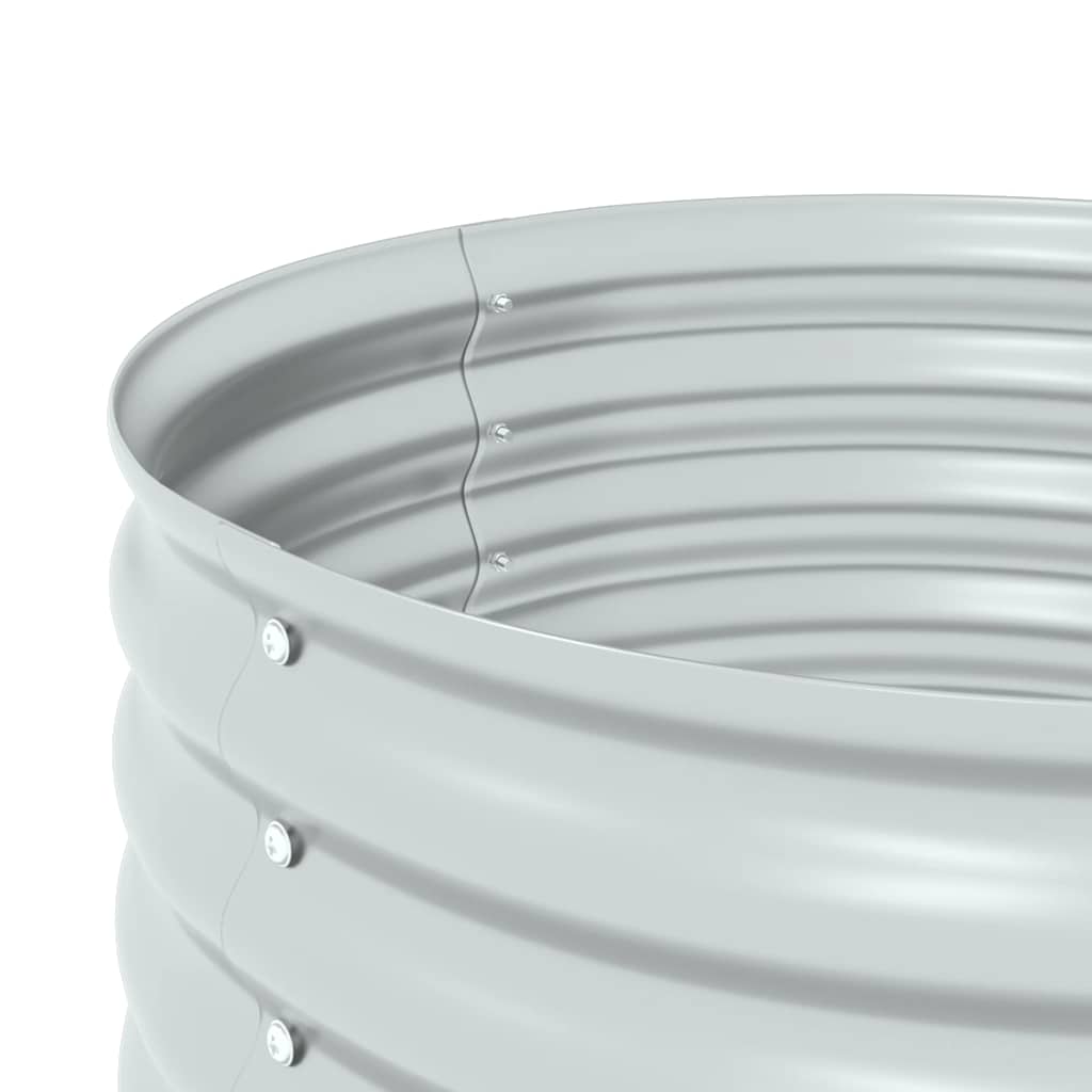 Letto Rialzato Giardino 80x80x81 cm in Acciaio Zincato Argento - homemem39