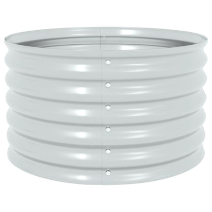 Letto Rialzato Giardino 80x80x44 cm in Acciaio Zincato Argento | homemem39