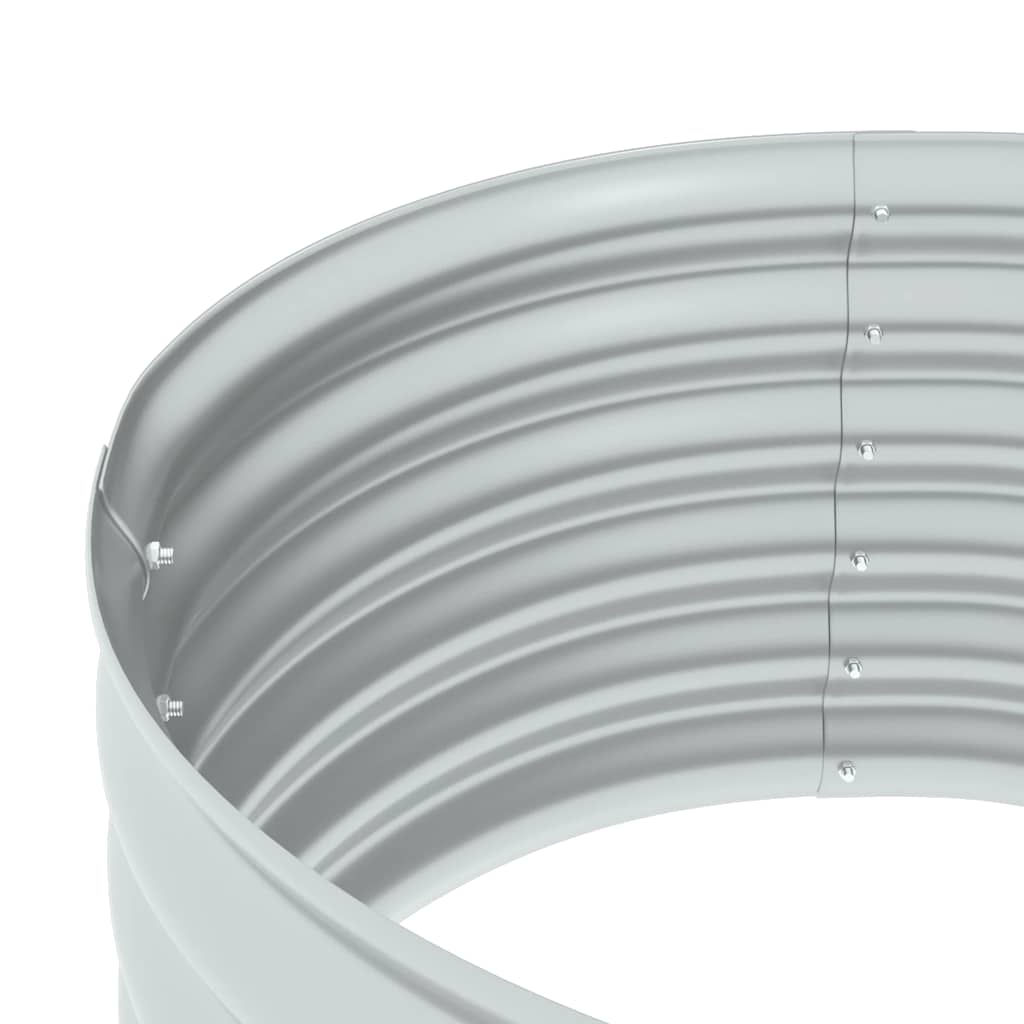 Letto Rialzato Giardino 80x80x44 cm in Acciaio Zincato Argento | homemem39