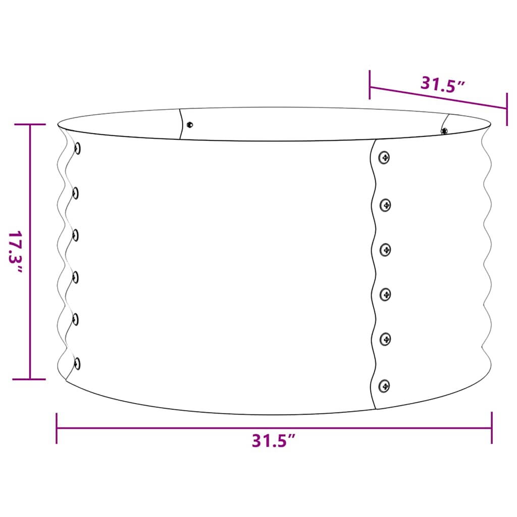 Letto Rialzato Giardino 80x80x44 cm in Acciaio Zincato Argento | homemem39