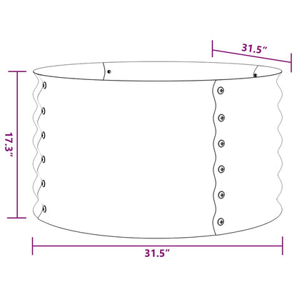 Letto Rialzato Giardino 80x80x44 cm in Acciaio Zincato Argento | homemem39