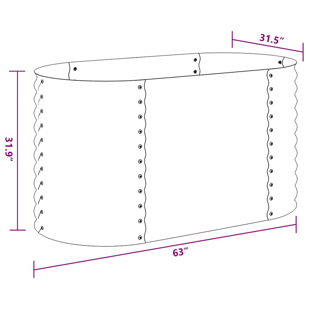 Letto Rialzato Giardino 160x80x81 cm in Acciaio Zincato Grigio | homemem39