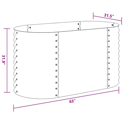Letto Rialzato Giardino 160x80x81 cm in Acciaio Zincato Grigio | homemem39