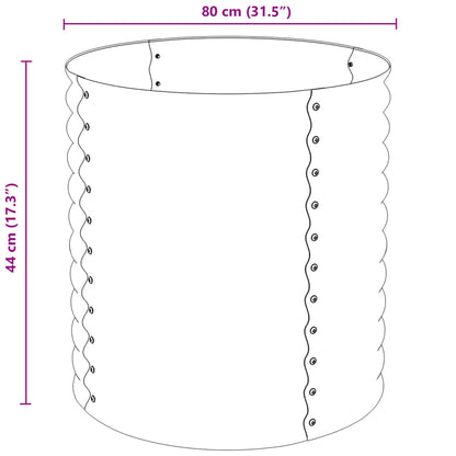 Letto Rialzato Giardino 80x80x81 cm in Acciaio Zincato Grigio