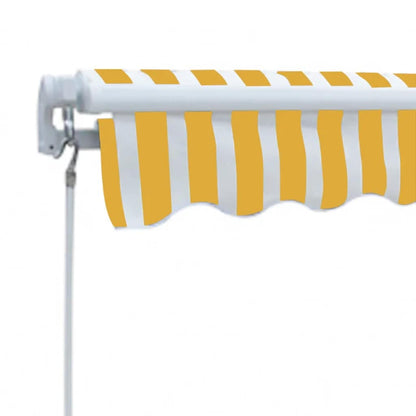 Tenda da Sole Pieghevole Manuale 300 cm Gialla/Bianca | homemem39