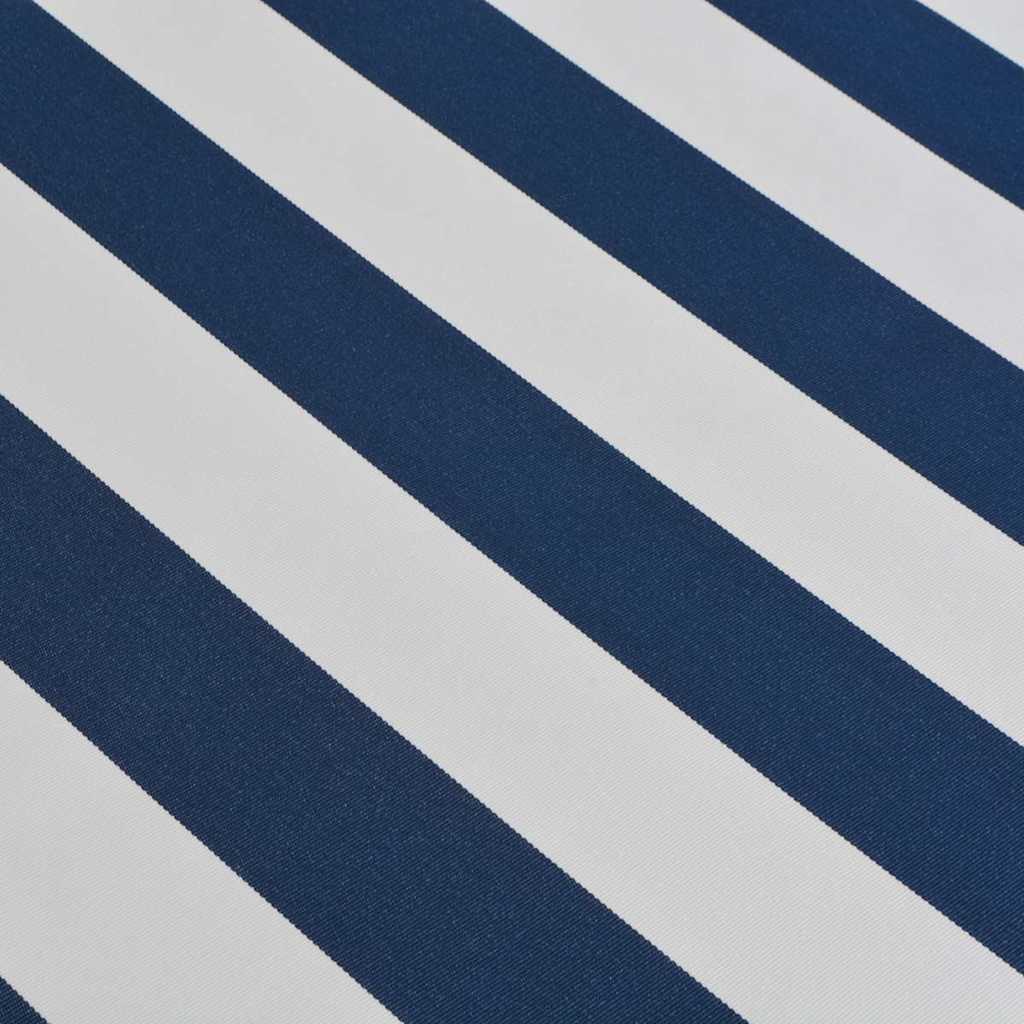 Tenda da Sole Pieghevole Manuale 350 cm Blu/Bianca