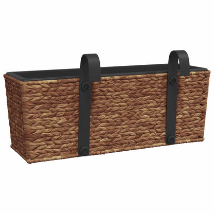 Fioriere 2 pz in Giacinto Intrecciato Marrone