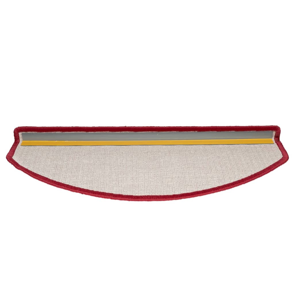 Tappetini per scale 15 pz 65x24x4 cm Bordeaux Semicircolari Grandi - homemem39