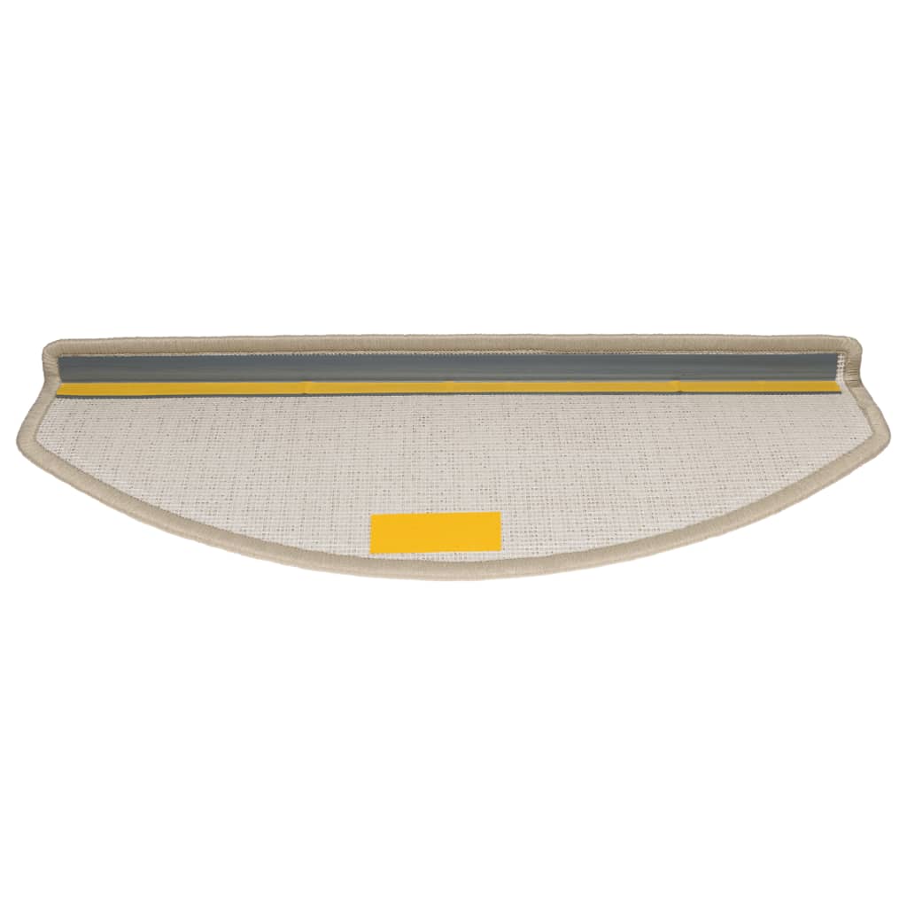 Tappetini per scale 15 pz 65x24x4 cm tortora semicircolari grandi