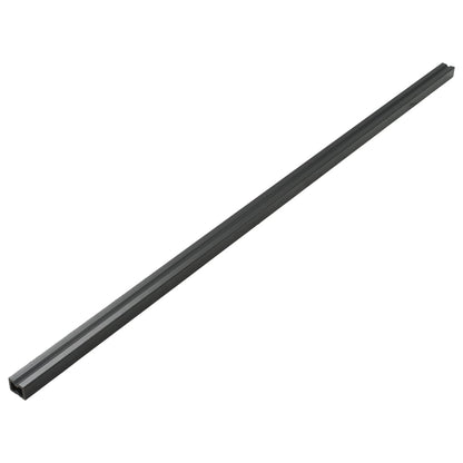 Pavimento per Esterni in WPC Pieno Accessori 10 m² 2,2 m Nero - homemem39