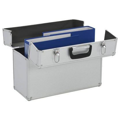 Valigetta per Attrezzi 47x36x20 cm Argento in Alluminio | homemem39