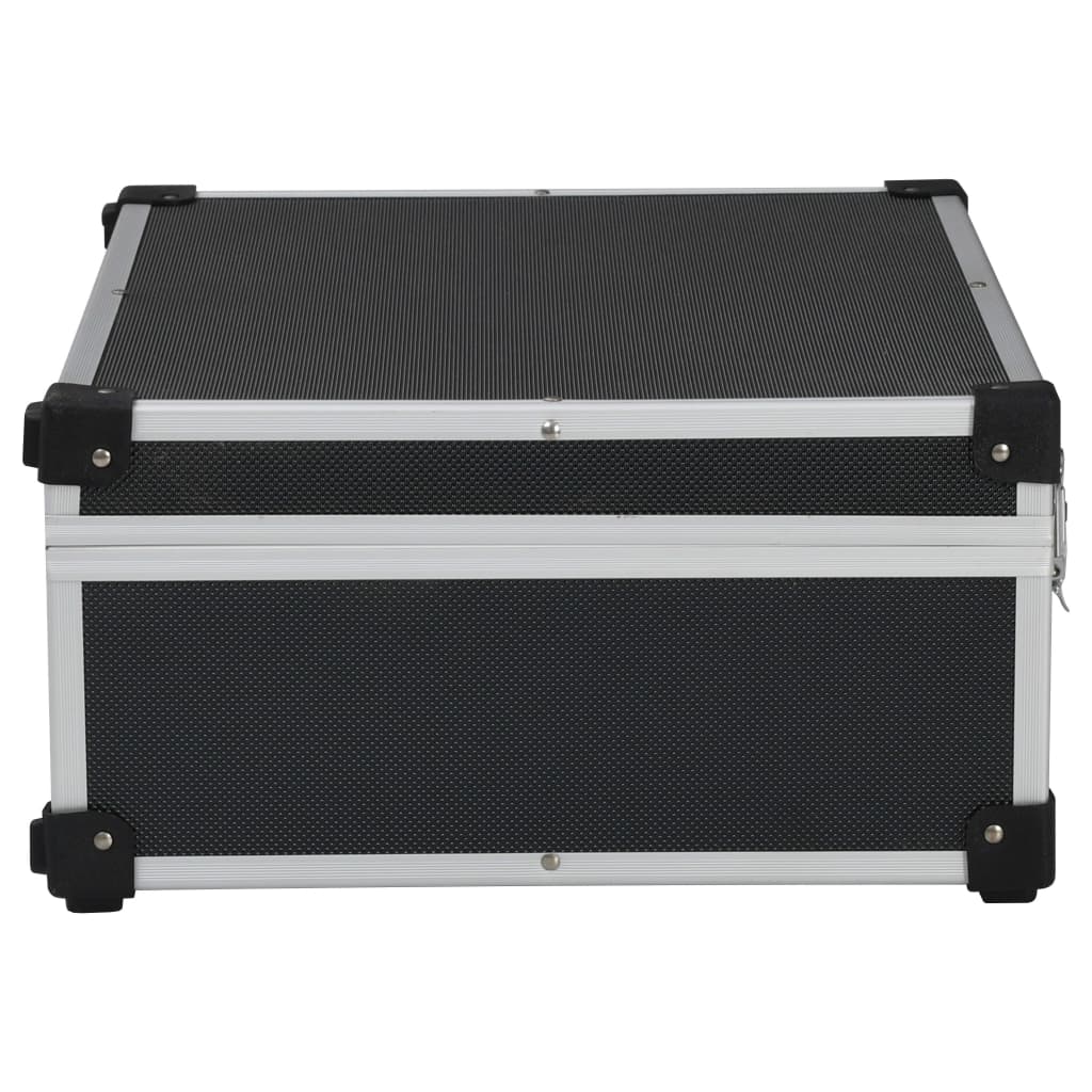 Valigetta per Attrezzi 46x33x16 cm Nera in Alluminio | homemem39