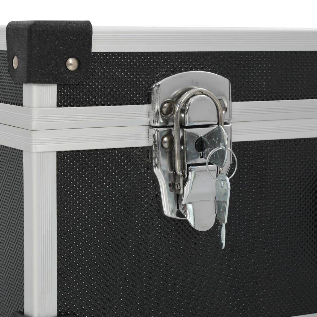 Valigetta per Attrezzi 46x33x16 cm Nera in Alluminio | homemem39