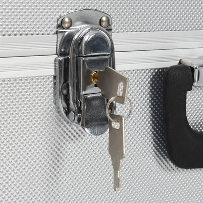 Valigetta per Attrezzi 38x22,5x34 cm Argento in Alluminio - homemem39