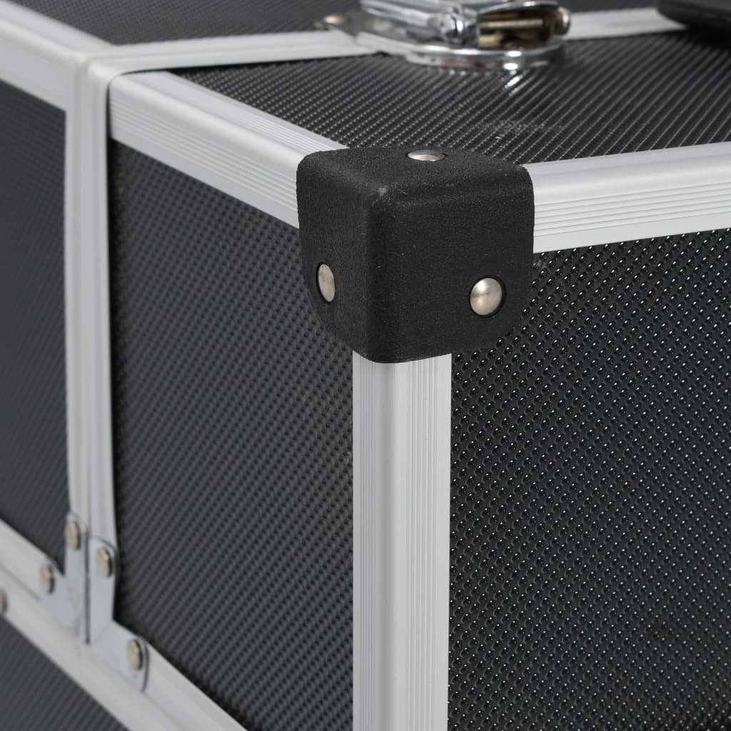 Valigetta per Attrezzi 38x22,5x34 cm Nera in Alluminio | homemem39