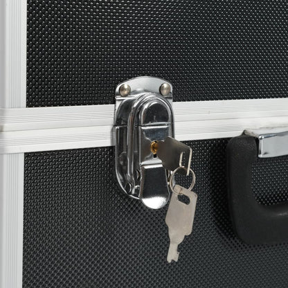 Valigetta per Attrezzi 38x22,5x34 cm Nera in Alluminio | homemem39