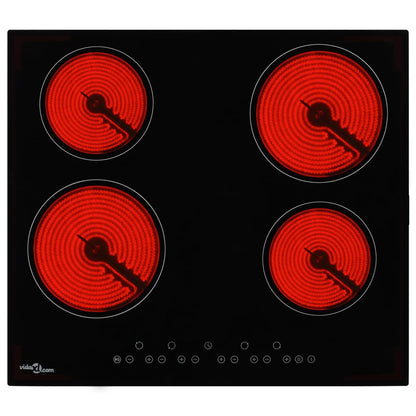 Piano Cottura in Ceramica con 4 Zone e Controlli Touch 6000 W