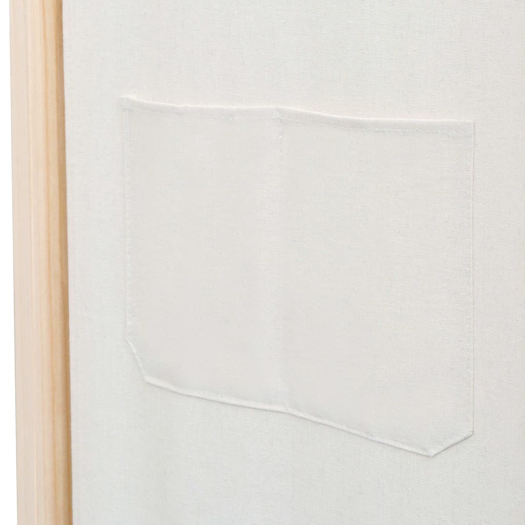 Divisorio a 4 Pannelli Crema 160x170x4 cm in Tessuto - homemem39
