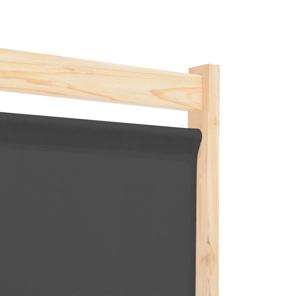Divisorio a 5 Pannelli Grigio 200x170x4 cm in Tessuto | homemem39