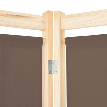 Divisorio a 5 Pannelli Marrone 200x170x4 cm in Tessuto | homemem39