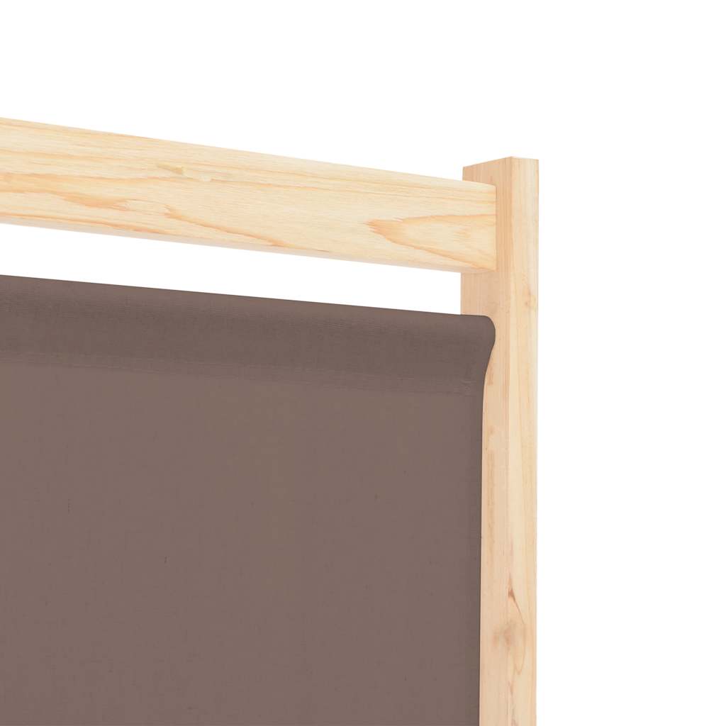 Divisorio a 5 Pannelli Marrone 200x170x4 cm in Tessuto | homemem39