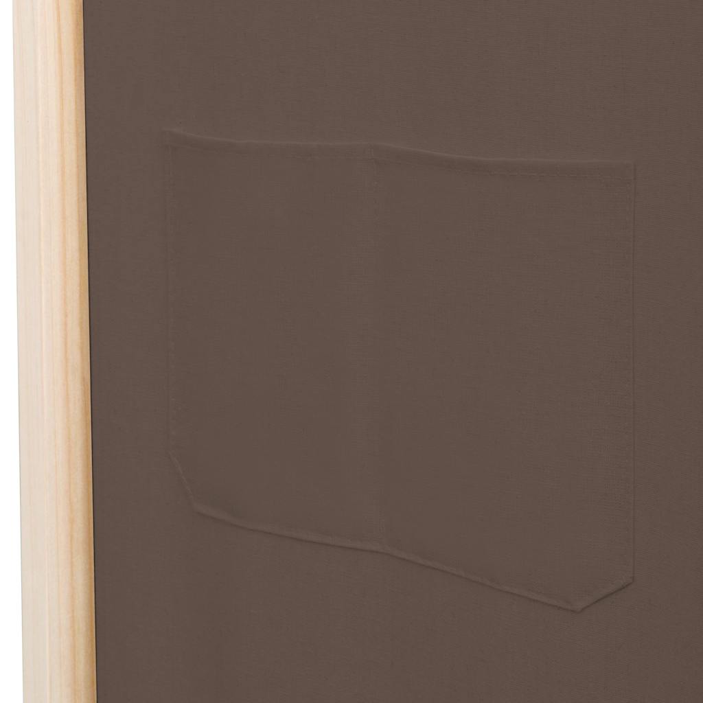 Divisorio a 6 Pannelli Marrone 240x170x4 cm in Tessuto | homemem39