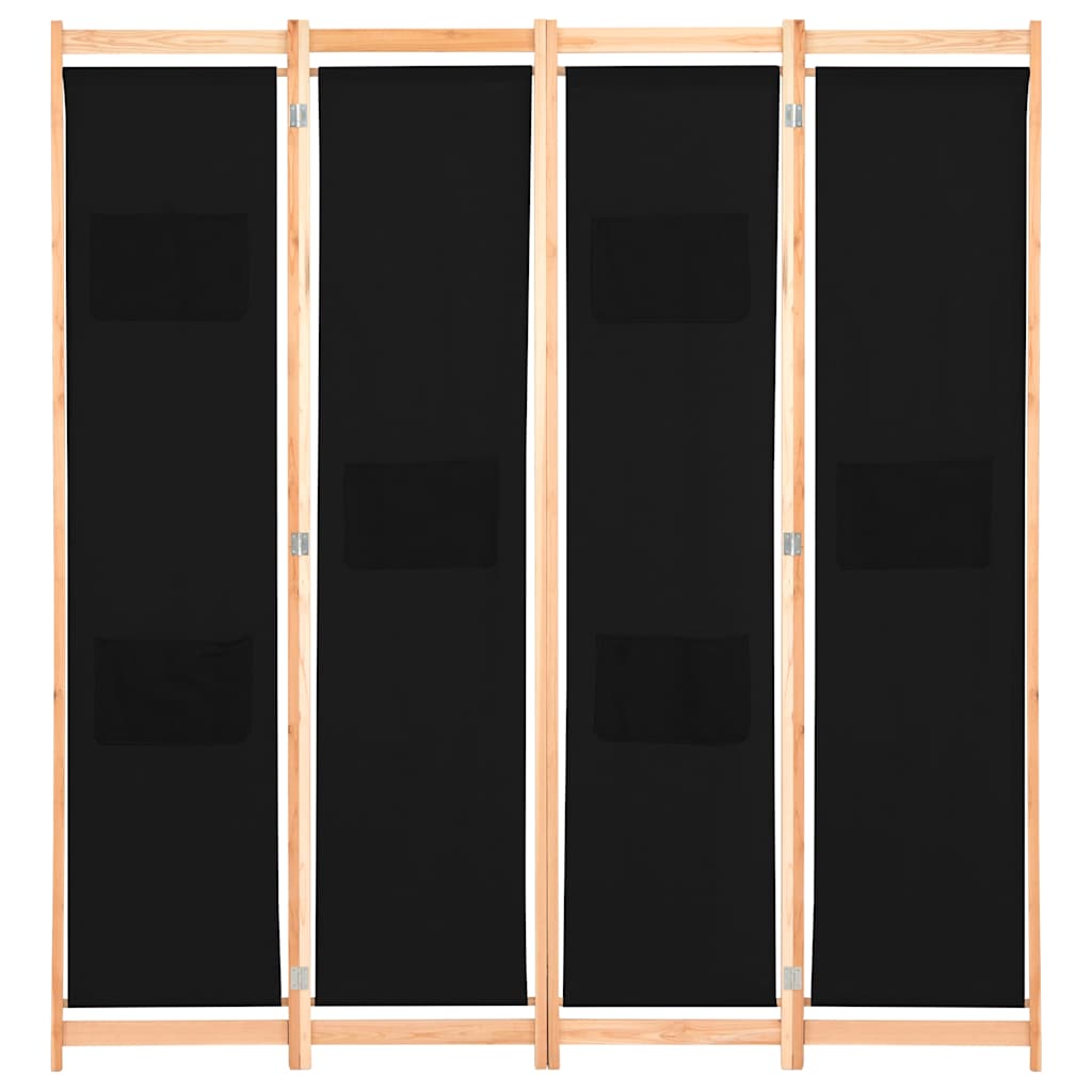 Divisorio a 4 Pannelli 160x170x4 cm in Tessuto