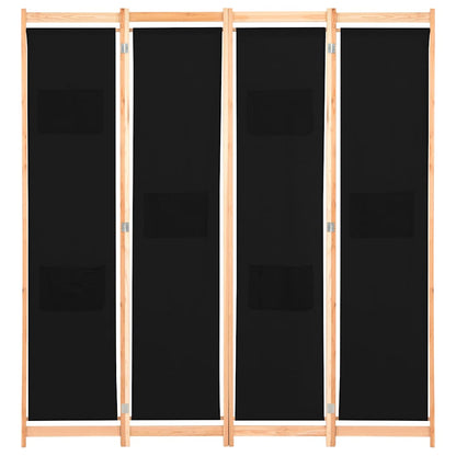 Divisorio a 4 Pannelli 160x170x4 cm in Tessuto