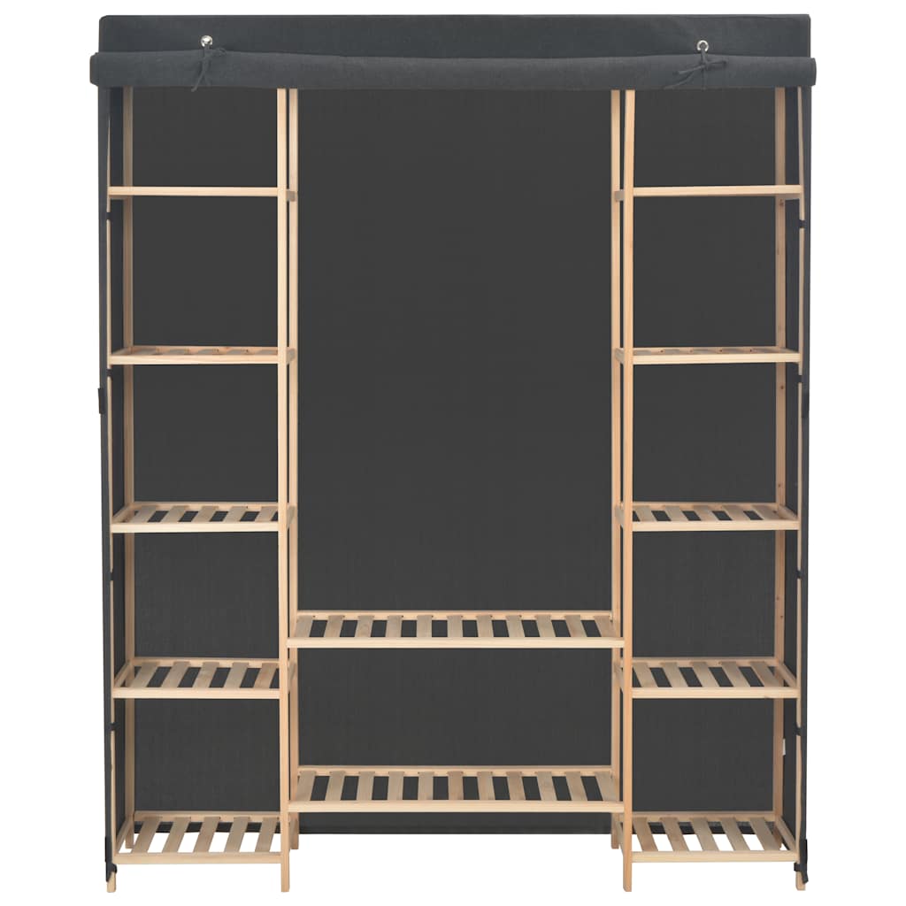 Armadio Grigio 135x40x170 cm in Tessuto