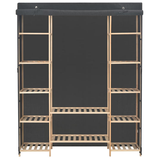 Armadio Grigio 135x40x170 cm in Tessuto