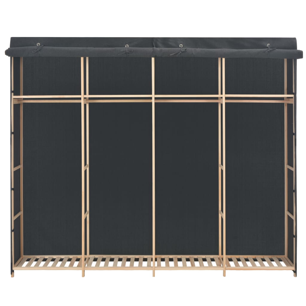 Armadio Grigio 200x40x170 cm in Tessuto - homemem39