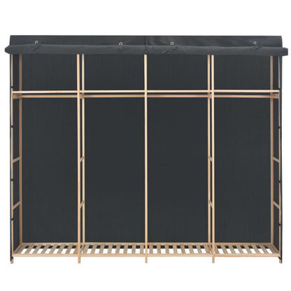 Armadio Grigio 200x40x170 cm in Tessuto - homemem39