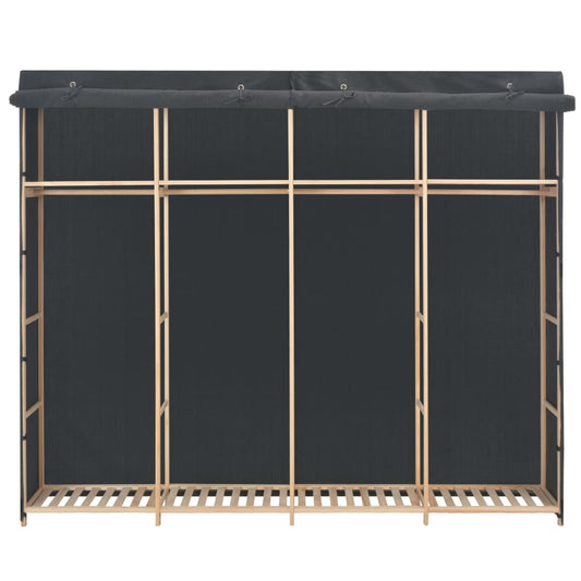 Armadio Grigio 200x40x170 cm in Tessuto - homemem39