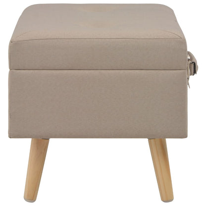 Sgabello con Contenitore 40 cm in Tessuto Beige - homemem39