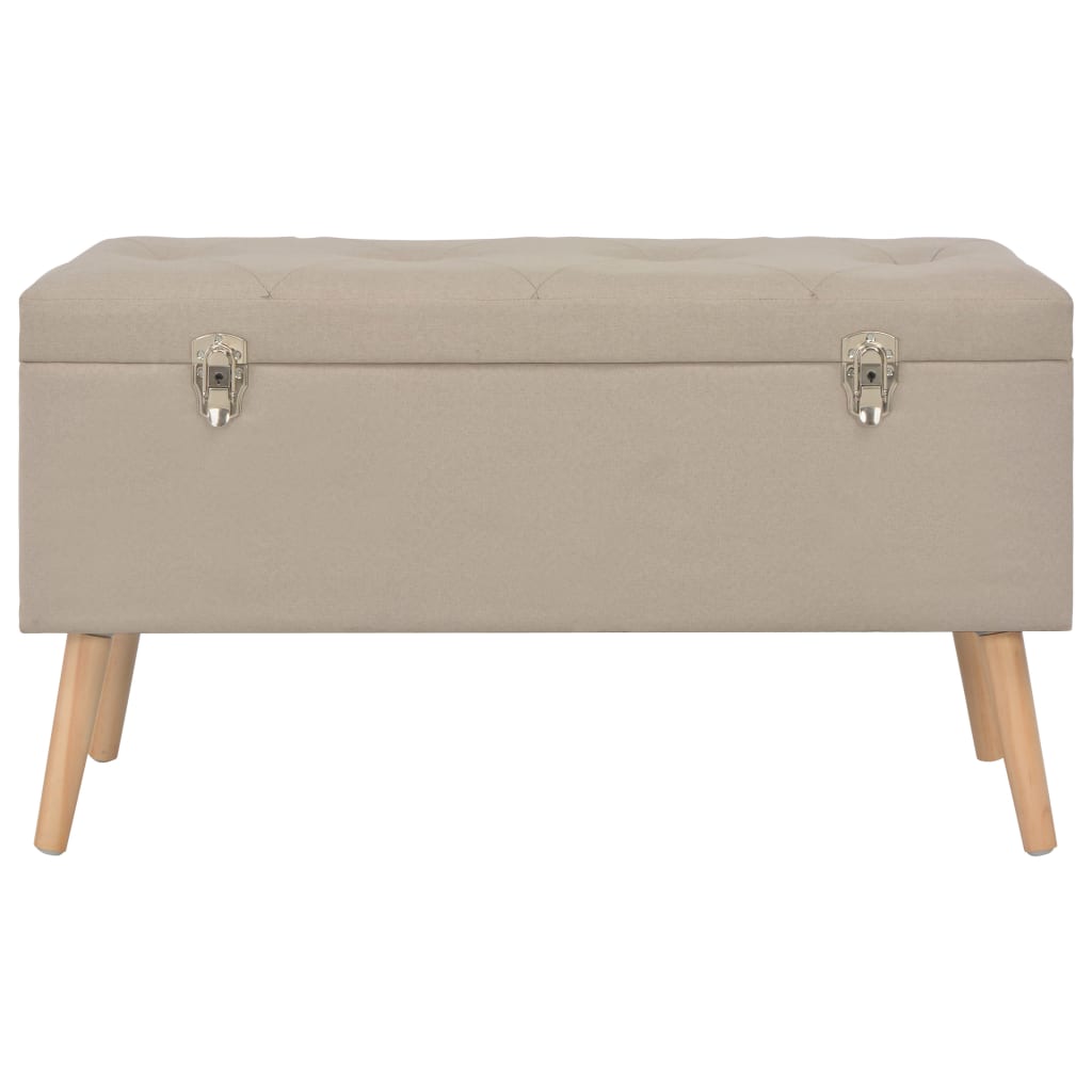 Sgabelli con Contenitore 3 pz in Tessuto Beige | homemem39