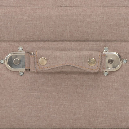 Sgabelli con Contenitore 3 pz in Tessuto Marrone - homemem39