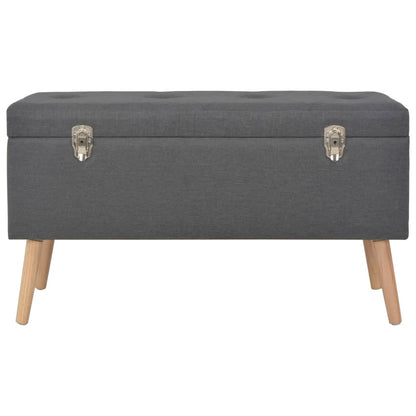 Sgabelli con Contenitore 3 pz in Tessuto Grigio Scuro | homemem39