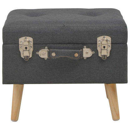 Sgabelli con Contenitore 3 pz in Tessuto Grigio Scuro | homemem39