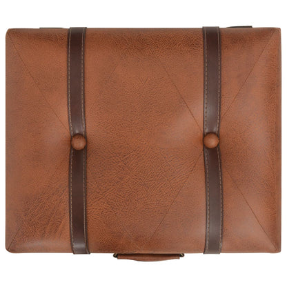 Sgabello con Contenitore 40 cm in Similpelle Tanno | homemem39