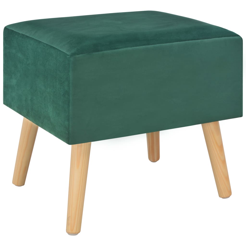 Comodino Verde 40x35x40 cm in Velluto - homemem39