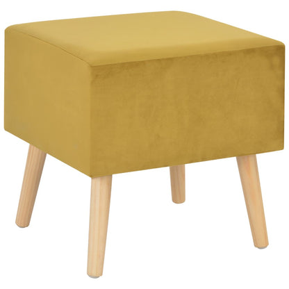 Comodino Mustard 40x35x40 cm in Velluto - homemem39