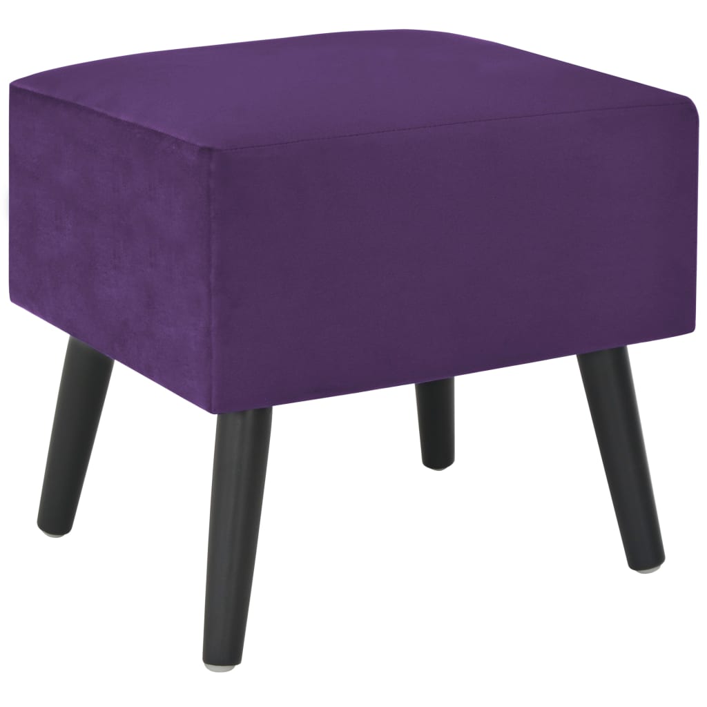 Comodino Viola Scuro 40x35x40 cm in Velluto - homemem39