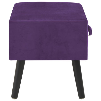 Comodino Viola Scuro 40x35x40 cm in Velluto | homemem39