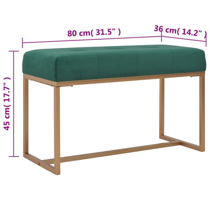 Panca 80 cm in Velluto Verde | homemem39