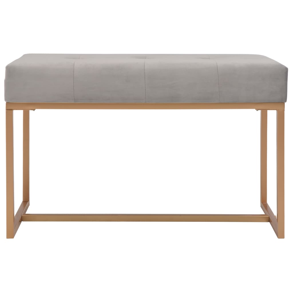 Panca 80 cm in Velluto Grigio | homemem39