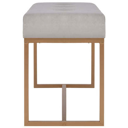 Panca 80 cm in Velluto Grigio - homemem39