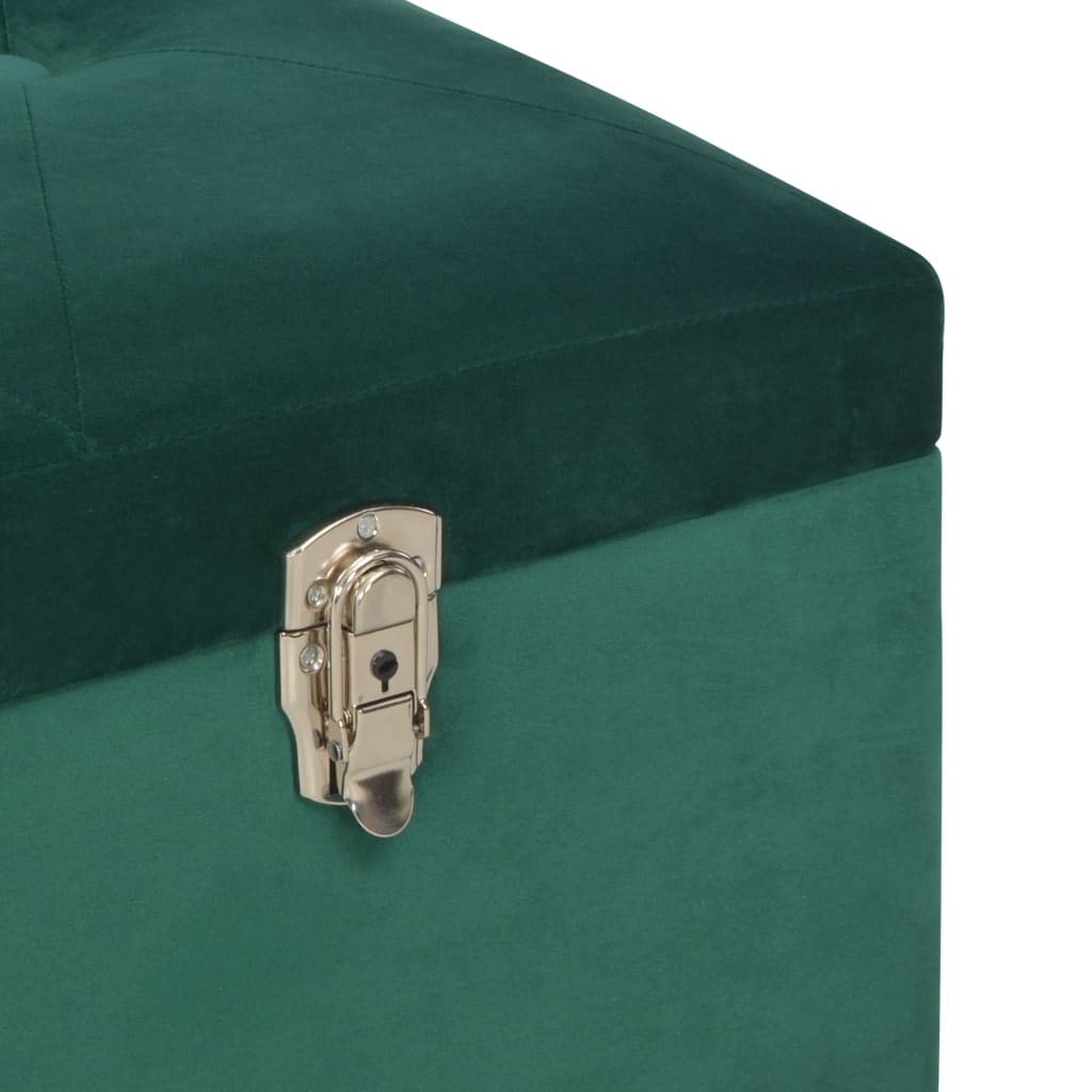 Panca con Vano Portaoggetti 105 cm in Velluto Verde | homemem39