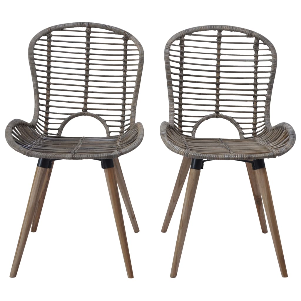 Sedie da Pranzo 6 pz Marroni in Rattan Naturale | homemem39