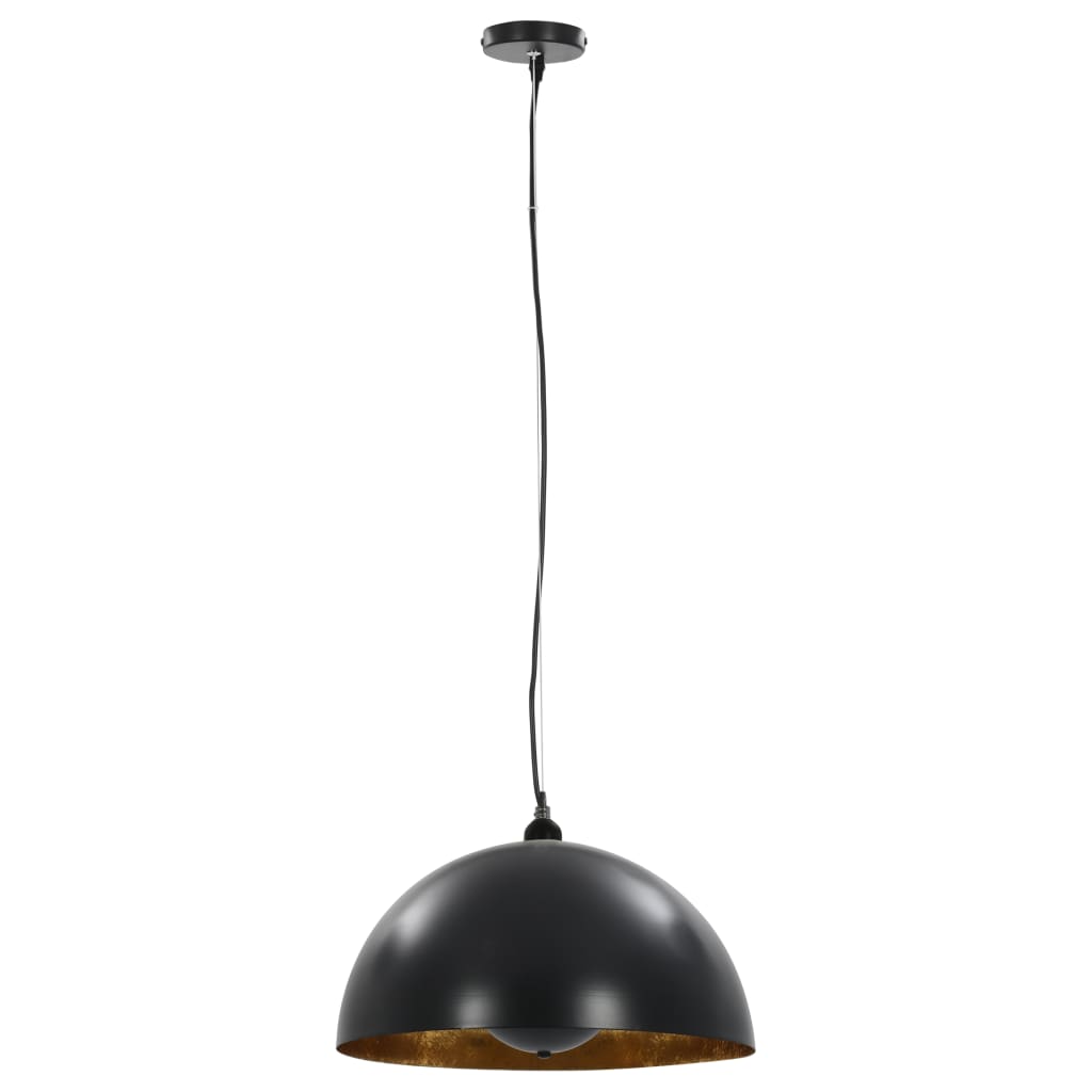 Lampadari 2 pz Nero e Oro Semi-Sferici 40 cm E27 - homemem39