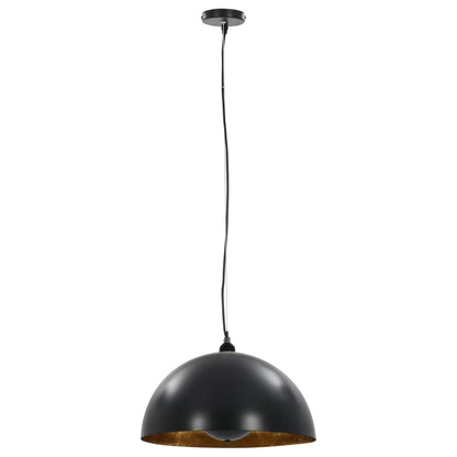 Lampadari 2 pz Nero e Oro Semi-Sferici 40 cm E27 - homemem39